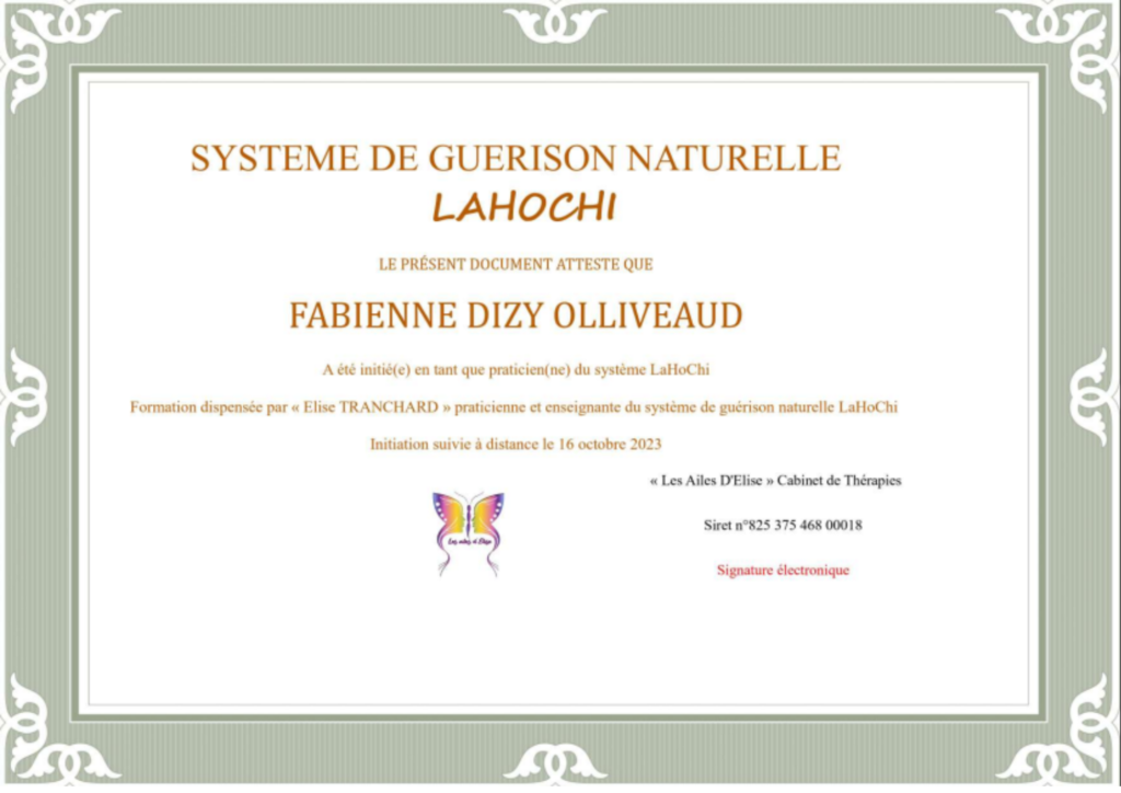 Formation Lahochi fabienne dizy ollliveaud